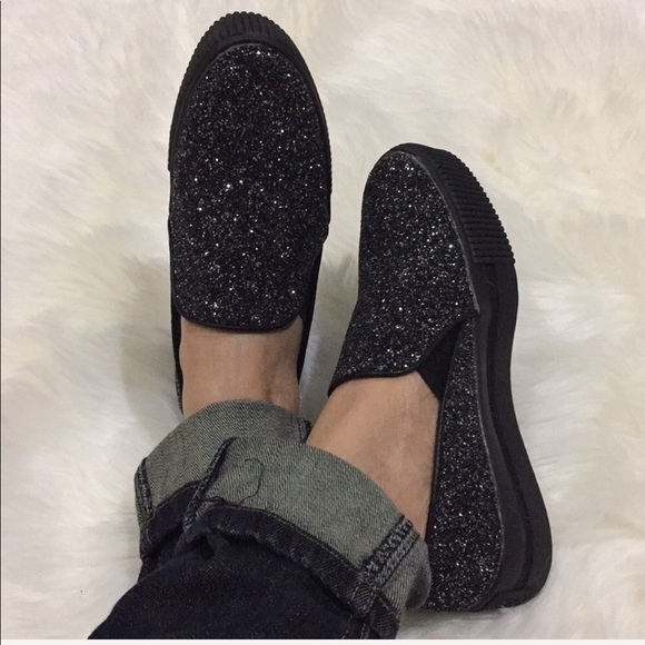 Mi.iM Shoes - NEW Mi.iM Karri black glittery platform sneaker